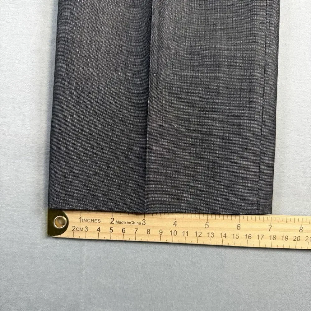 Paul Smith Dress Pants Mens 32x33 Gray Mohair Cotton Blend Slim Flat Front